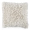 Hastings Home Oversized Floor or Throw Pillow Square Luxury Faux Fur Glam Decor Cushion for Home (Beige) 594444DVJ